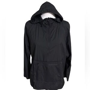 GAP Black Hooded Rain Jacket Women's